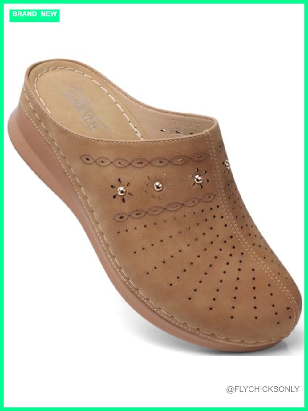 SHIBEVER Women's Slip On Closed Toe Mules Clogs Faux Leather Casual Shoes